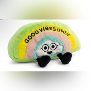 Punchkins Good Vibes Only Plush Toy Rainbow Multicolor NWT 7 x 4 inches